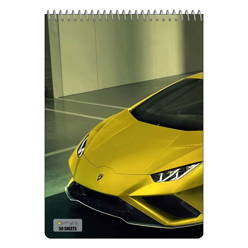دفتر نقاشی 50 برگ سیمی کارنیکا طرح لامبورگینی هوراکان Lamborghini Huracan کد 17977