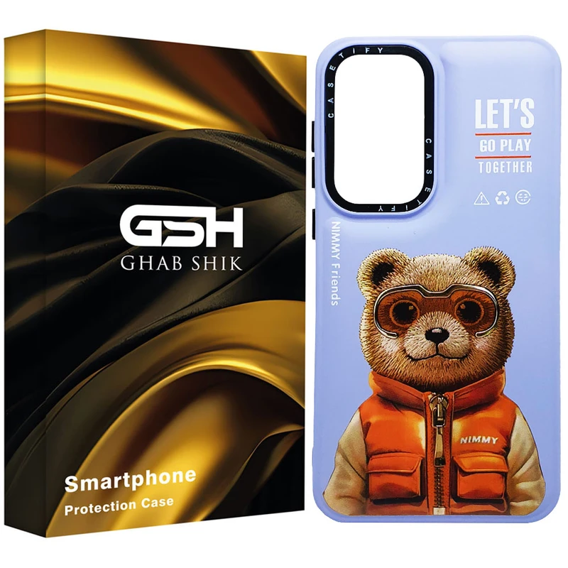 کاور قاب شیک مدل سیلیکونی طرح پوفی مناسب برای گوشی موبایل سامسونگ Galaxy A54 / A54 5G