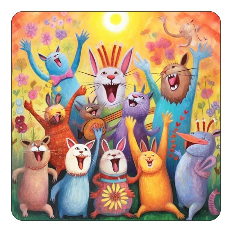 مگنت کاکتی طرح حیوانات رنگی مدل mp26575