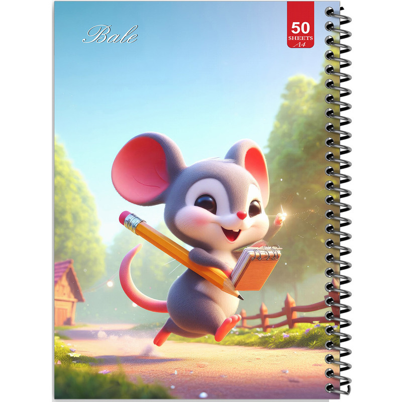 دفتر نقاشی 50 برگ انتشارات بله طرح موش کوچولوی نقاش کد A4-L270