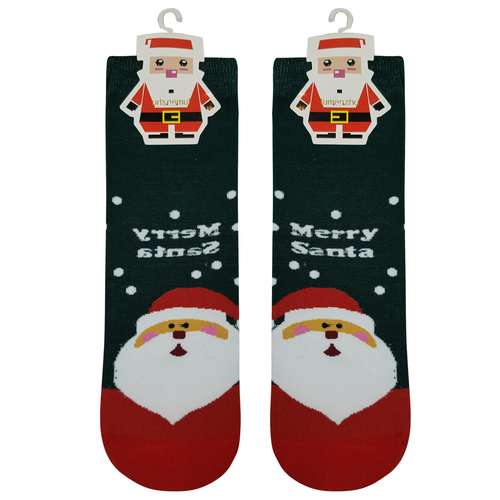 جوراب زنانه مدل بابا نوئل کد 4074 رنگ سبز