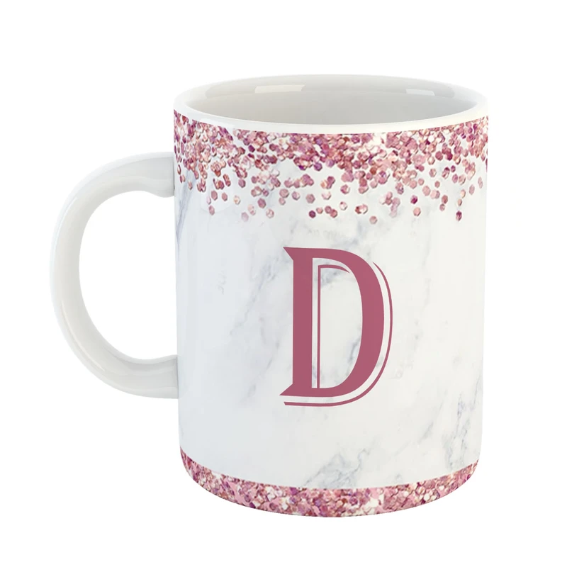 ماگ پاد افرین مدل فانتزی طرح حرف D کد 10