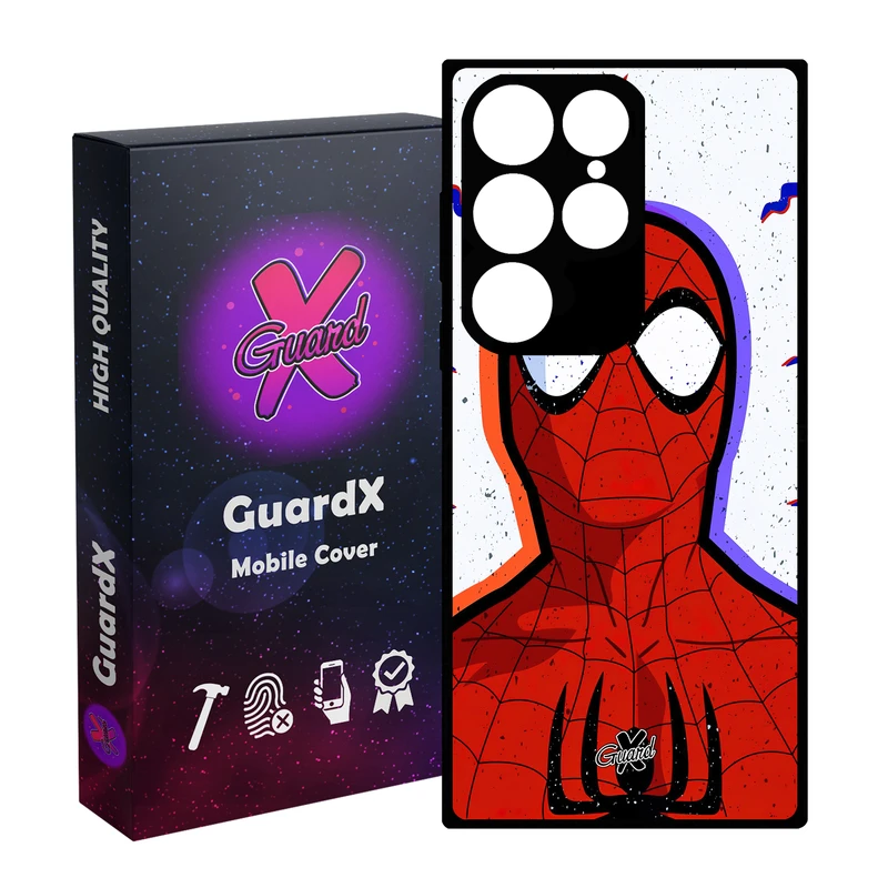 کاور گارد ایکس طرح Spider Man مدل Glass10495 مناسب برای گوشی موبایل سامسونگ Galaxy S24 Ultra