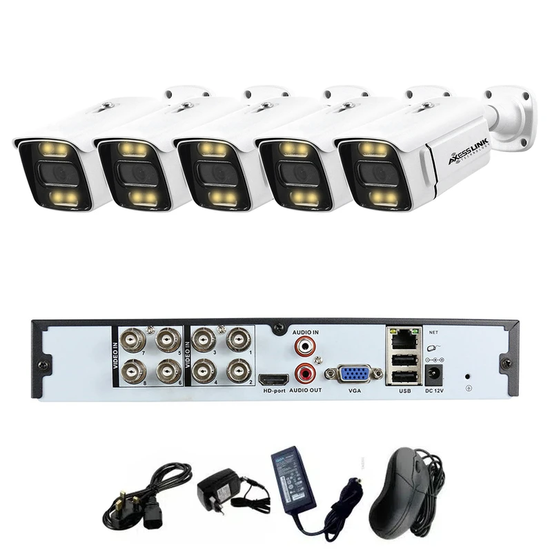 سیستم امنیتی کامل مدل اکسس لینک AHD 5 XMEYE مجموعه 5 عددی