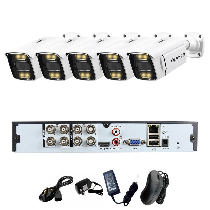 سیستم امنیتی کامل مدل اکسس لینک AHD 5 XMEYE مجموعه 5 عددی