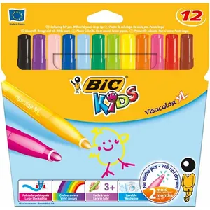 ماژیک رنگ آمیزی بیک سری Kids مدل Visacolor XL - بسته 12 رنگ