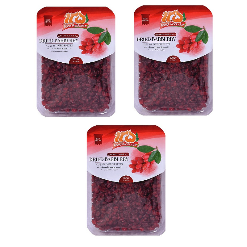 زرشک دانه اناری صنایع غذایی 125 - 120 گرم بسته 3 عددی