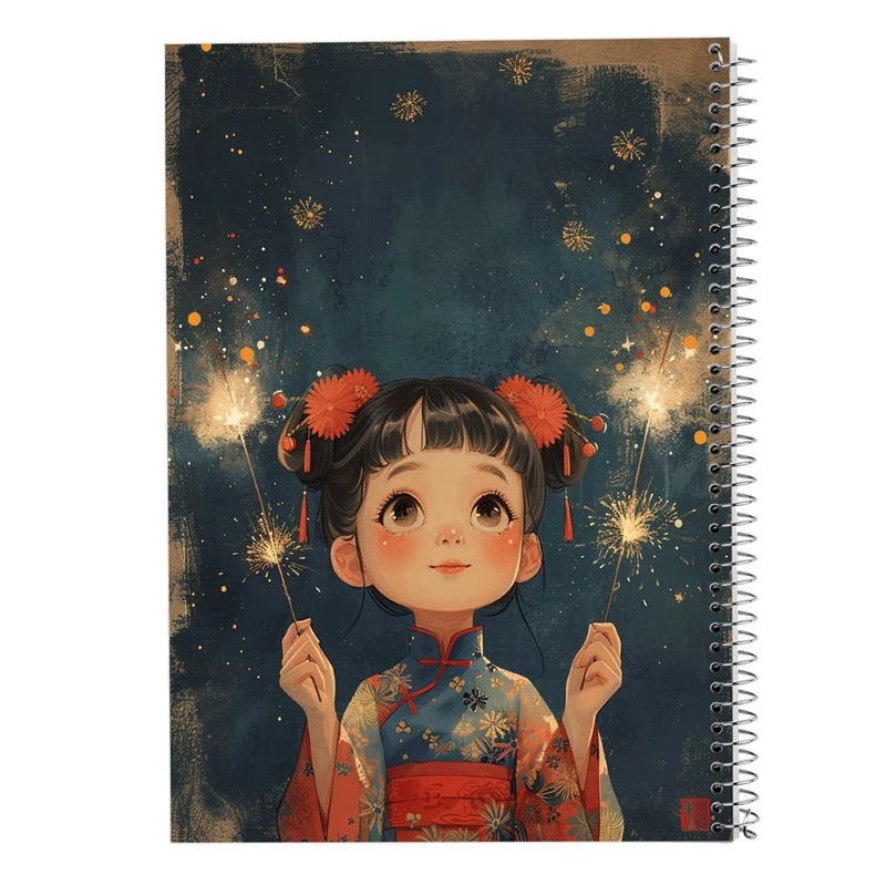 دفتر ژورنال نویسی 50 برگ مدوپد مدل نقطه ای طرح دخترانه کد DF15839