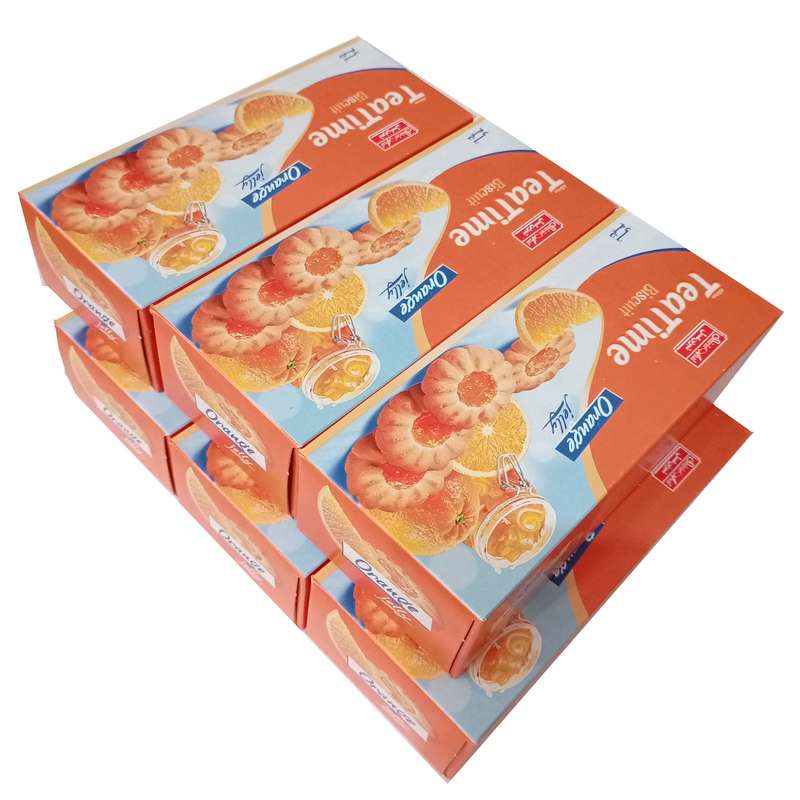 بیسکویت تی تایم با ژله پرتقالی شیرین عسل - 150 گرم بسته 6 عددی