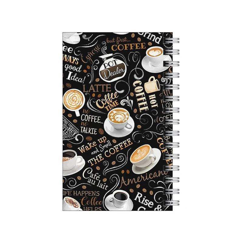 دفترچه یادداشت مدل to do list طرح پترن قهوه با نوشته کد 1994692