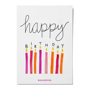 کارت پستال ماسا دیزاین مدل POSTHB طرح تبریک تولد مبارک