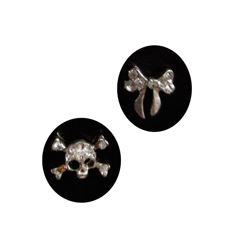 نگین ناخن مدل جمجمه مجموعه 2 عددی