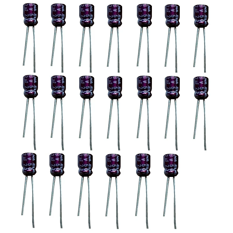 خازن الکترولیت 2.2 میکروفاراد مدل ELNA-S-2.2UF50 بسته 20 عددی
