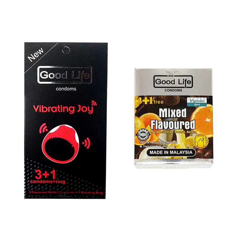 کاندوم گودلایف کد Vibrating mixed 002 مجموعه 2 عددی