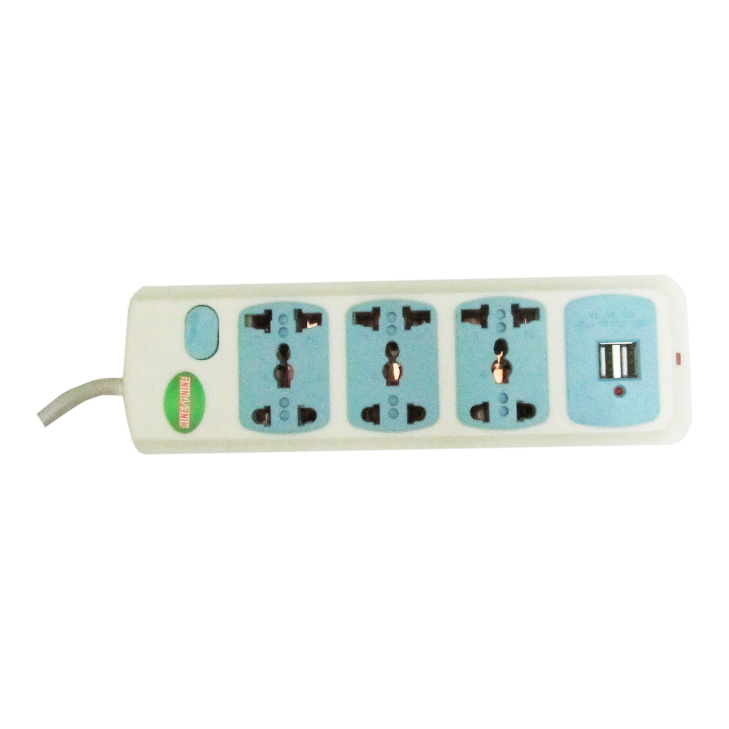 چند راهی برق ناینتی ناین مدل USB-CENTER A  کابل 2 متری