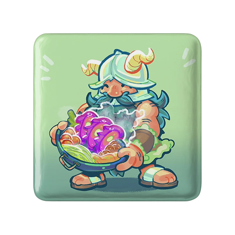 مگنت خندالو طرح سنشی انیمه خوشمزه در سیاه چال مدل مربعی کد 35898