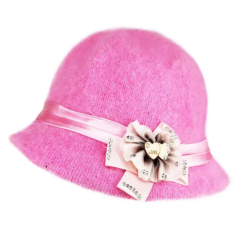 کلاه باکت دخترانه مدل فرحی طرح پاپیون