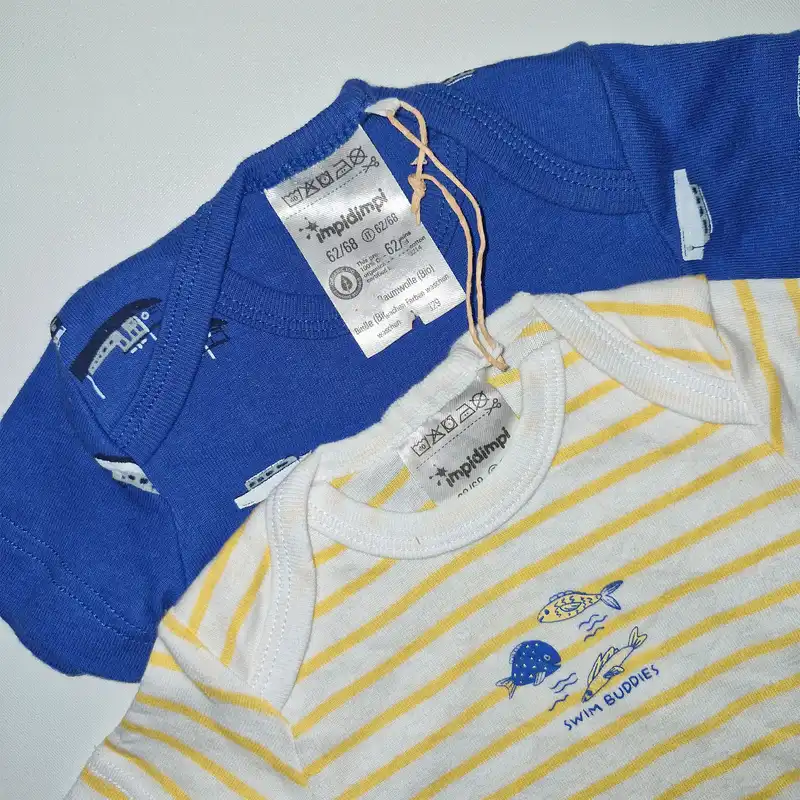 بادی آستین کوتاه نوزادی ایمپی دیمپی مدل SEP-BOAT043 مجموعه 2 عددی