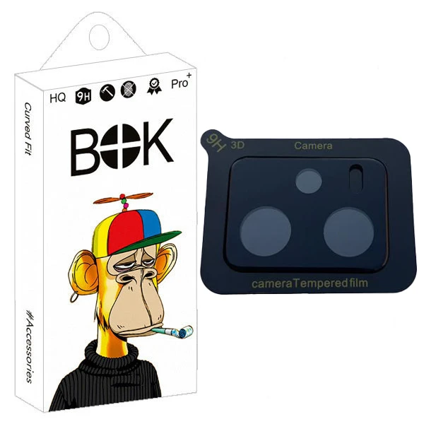 محافظ لنز دوربین بوک مدل 3D مناسب برای گوشی موبایل شیائومی Redmi Note 12 5G