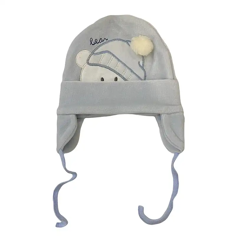 ست کلاه و شال گردن نوزادی مدل خرسی کد 09