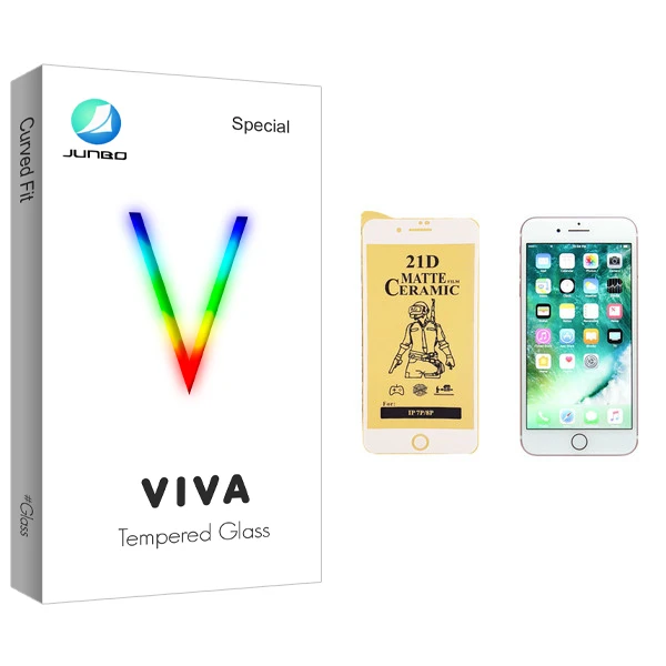 محافظ صفحه نمایش سرامیکی جانبو مدل Viva Glass مناسب برای گوشی موبایل اپل iPhone 7 Plus