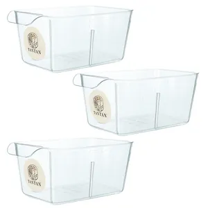 سبد نظم دهنده یخچال تن تن طرح کریستال بسته 3 عددی