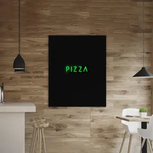 چراغ دیواری نئون دیزاین مدل Pizza-Text-BL_GR