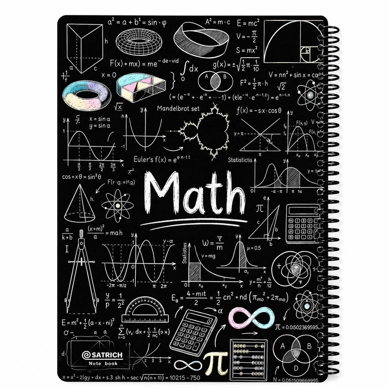 دفتر مشق 100 برگ سیمی سطریچ مدل ریاضی Math