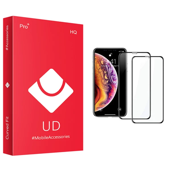 محافظ صفحه نمایش یو دی مدل HQ مناسب برای گوشی موبایل اپل iPhone X/XS بسته 2 عددی