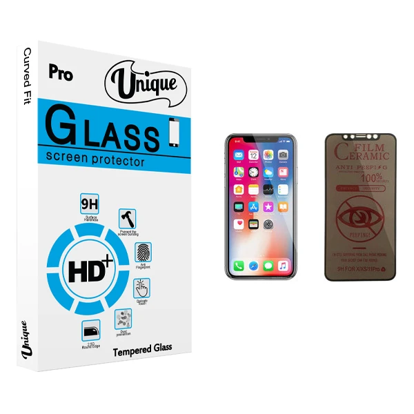محافظ صفحه نمایش حریم شخصی یونیک مدل ULTRA مناسب برای گوشی موبایل اپل iPhone X