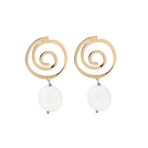 گوشواره طلا 18 عیار زنانه زیبا زر کد 38918