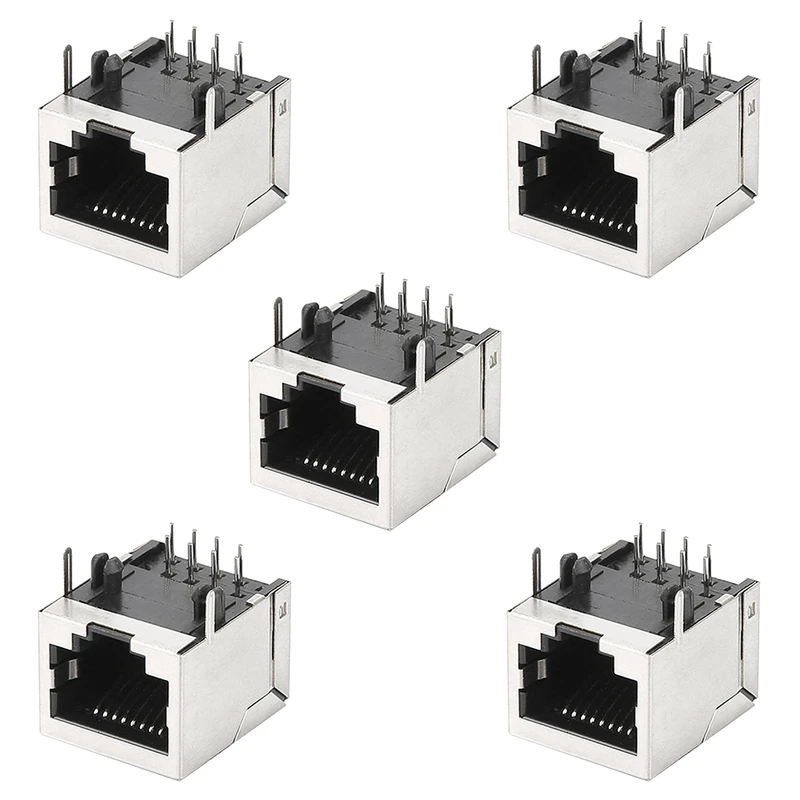 کانکتور مادگی شبکه مدل 8Pin-90Deg-PCB.Mount بسته 5 عددی