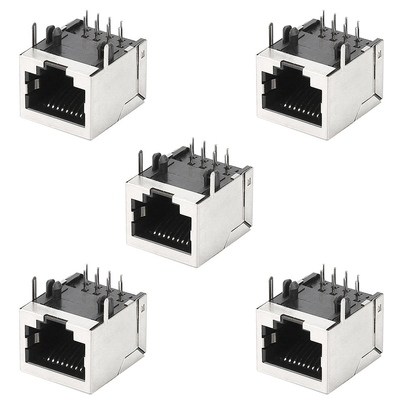 کانکتور مادگی شبکه مدل 8Pin-90Deg-PCB.Mount بسته 5 عددی