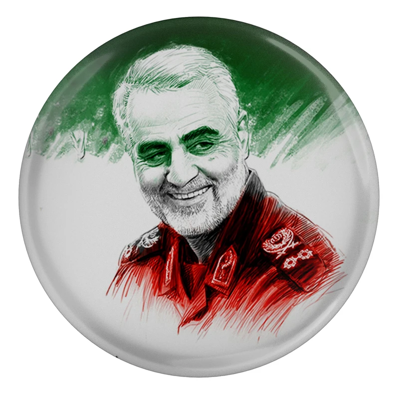 مگنت مدل S12618 طرح سردار شهید حاج قاسم سلیمانی و پرچم ایران