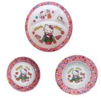 سرویس غذا خوری 3 پارچه کودک طرح کیتی کد Rbay3