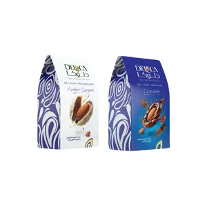 خرما شکلاتی سفید و ساده با مغز بادام دلوکا - ۲۵۰ گرم بسته 2 عددی