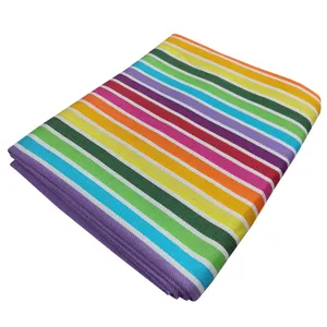 حوله حمام نساجی هنر یزد مدل rainbow سایز 100x180 سانتی متر