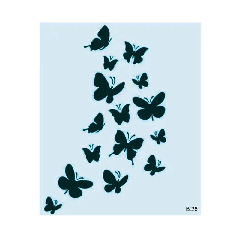 شابلون طرح پروانه کد B28