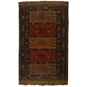 گلیم دستبافت دو متری کد 990793