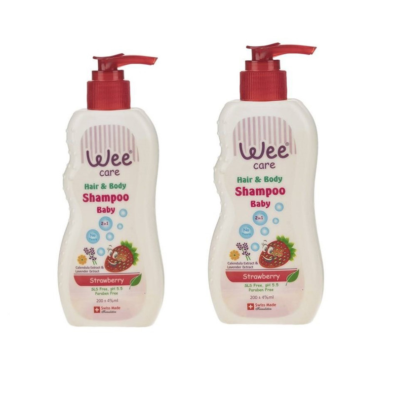 شامپو سر و بدن بچه وی کر مدل Strawberry حجم 200 میلی لیتر مجموعه 2 عددی