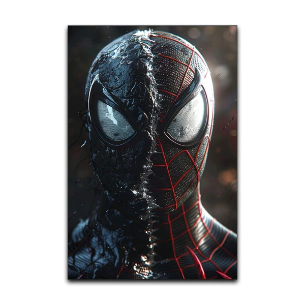 تابلو شاسی گوفی مدل اسپایدرمن مرد عنکبوتی ونوم هیرو مارول طرح Spiderman and Venom کد PATCH55