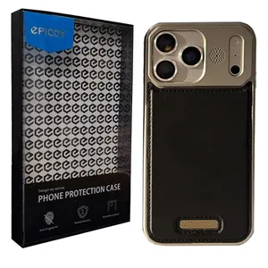 Epicoy Lux Leather Metal Cover for Apple iPhone 17 Pro Max