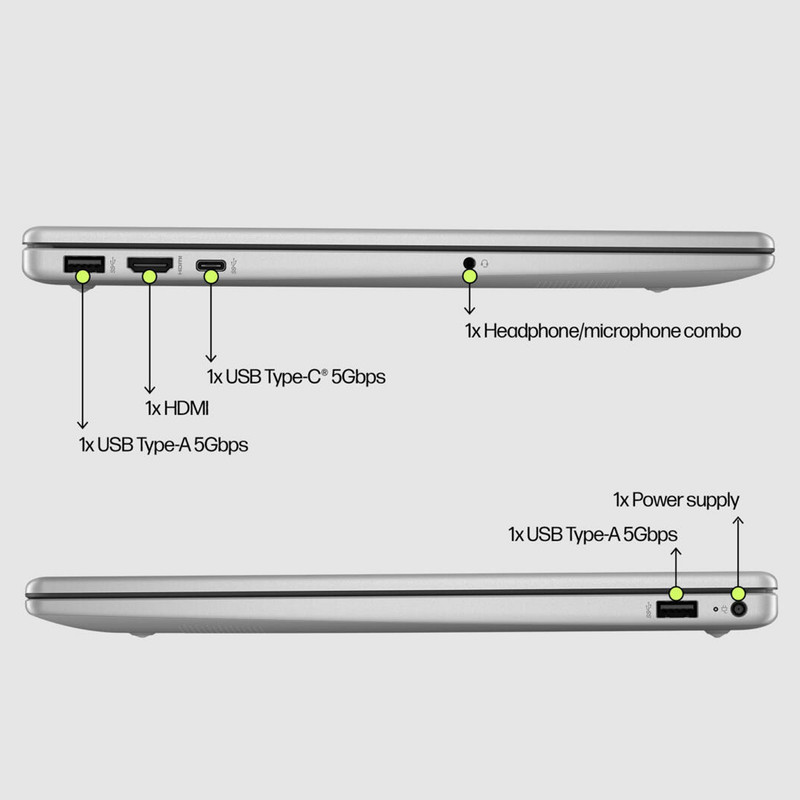 لپ تاپ 15.6 اینچی اچ‌ پی مدل fd0576TU-15-Core i5 1335U-8GB DDR4 3200MHz-512GB SSD-TN-W - کاستوم شده