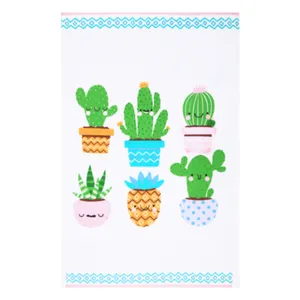دستمال آشپزخانه طرح Green Cactus