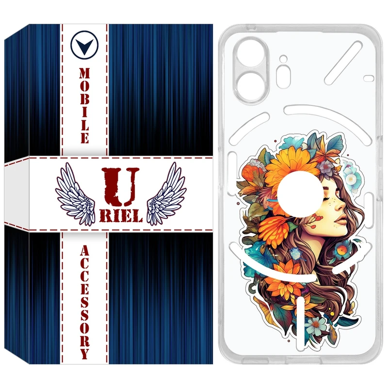 کاور یوریل مدل Clear کد 52 طرح دختر مناسب برای گوشی موبایل ناتینگ فون 2