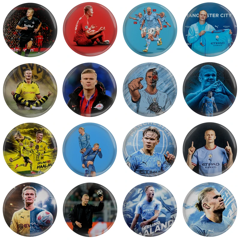 پیکسل مدل S2-25 طرح بازیکن فوتبال منچستر سیتی انگلیس ارلینگ هالند نروژ مجموعه 16 عددی 
