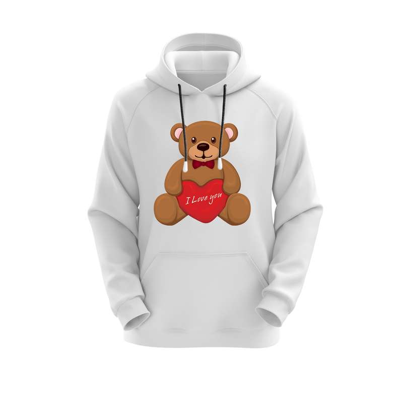 هودی زنانه مدل عروسک و قلب کد E 1039