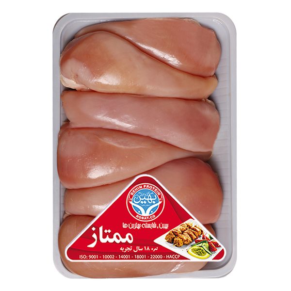 سینه بدون استخوان مرغ بهین پروتئین مقدار 1.8 کیلو گرم سینه بدون استخوان مرغ بهین پروتئین مقدار 1.8 کیلو گرم