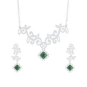 نیم ست نقره زنانه درسان گالری مدل ورونیکا کد DS801