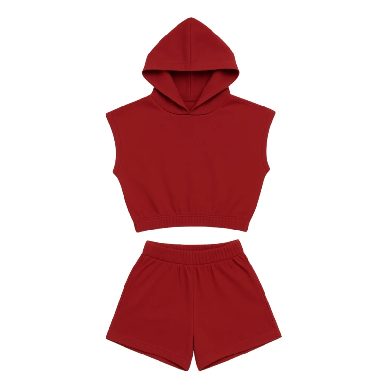 ست تی‌شرت آستین کوتاه و شلوارک راحتی دخترانه مدل 501048G